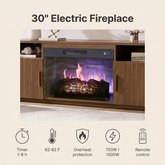 Saltbox Fireplace TV Stand · 70"