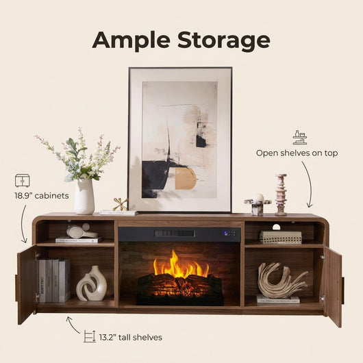 Saltbox Fireplace TV Stand · 70"