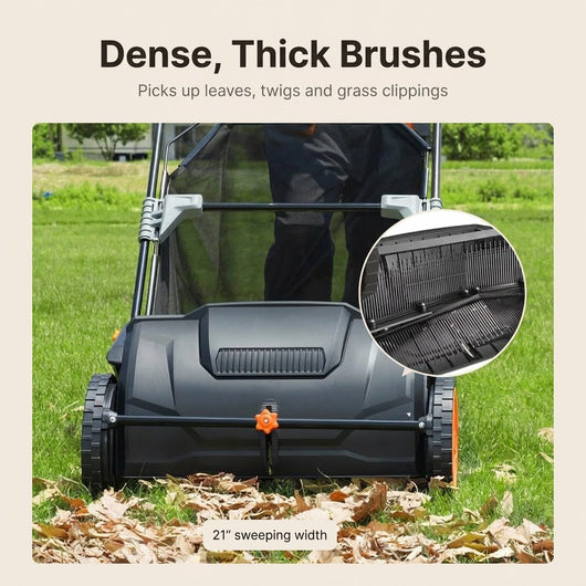 Saltbox Push Lawn Sweeper · 21"