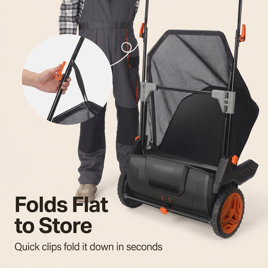 Saltbox Push Lawn Sweeper · 21"